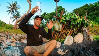 SUPERVIVENCIA EN SOLITARIO (SIN COMIDA, SIN AGUA, SIN REFUGIO) con solo un cuchillo en una isla