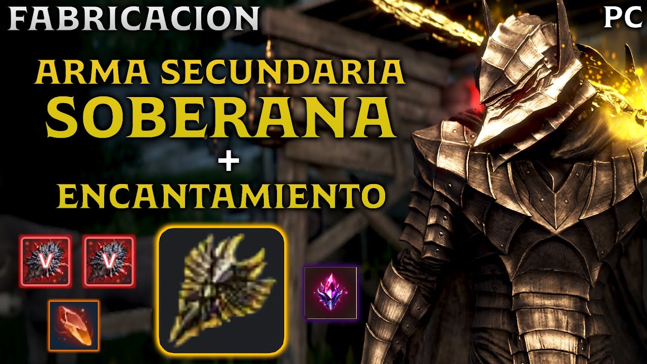 BLACK DESERT SA | FABRICACION ARMA SECUNDARIA SOBERANA | ENCANTANDO EL ARMA | Guía | Español | PC