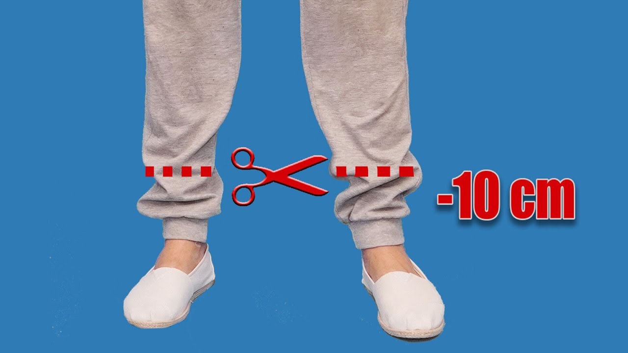 DIY: TURN SWEATPANTS INTO JOGGER STYLE CUFFED SWEATPANTS 