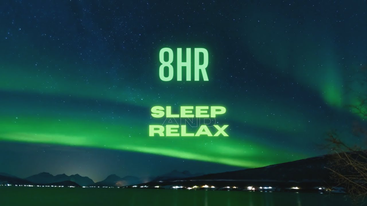 Northern Lights Ambience 8HR 🌌 | White Noise | 4K Sleep Sounds - YouTube