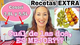 COMPARATIVA FREIDORAS de AIRE COSORI de 5,5 y de 3,8 Litros ¿CUAL ES MEJOR? 🍗RECETAS EXTRA🫑