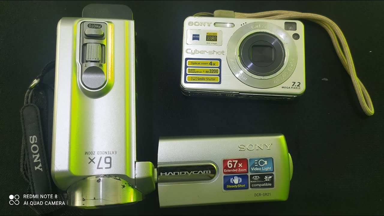 Câmera Fotografica Sony DSCW120 E Sony Handycam DcrSR21. YouTube