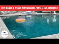 How to open a huge salt water gunite swimming pool  gunite pool opening