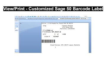 How to print customized Sage 50 barcode labels for Shipping - 800.766.6770
