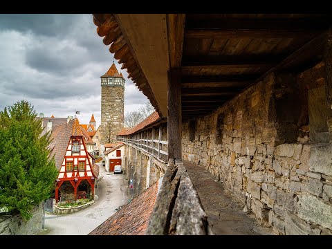 4K Germany Bernau bei Berlin Street Walk Defensive Wall Church St. Mary City Altstadt Village View 1