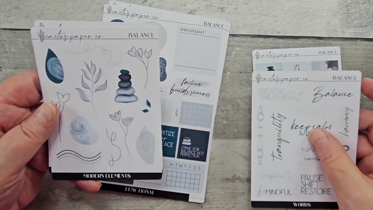 Cactus Paper Co ~ Beautiful, Unique, Tranquil Planner Stickers