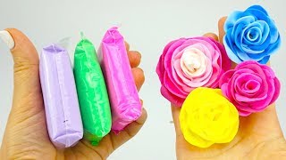 Воздушный пластилин для детей, учимся лепить розы Воздушный пластилин для детей, учимся лепить розы