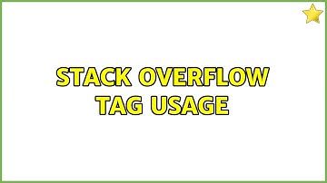 Stack Overflow Tag Usage