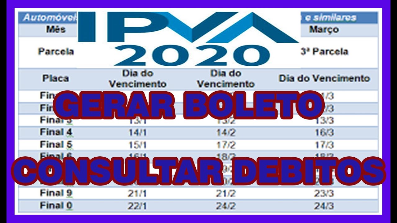 IPVA 2020 - APRENDA A CONSULTAR DEBITOS E REGULARIZAR GERANDO BOLETO DE PAGAMENTO