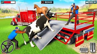 Çiftlik Hayvanları Taşıma Oyunu 2022 - Farm Animal Transport Truck Car Driving - Android GamePlay screenshot 1
