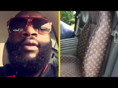 Rick Ross Puts Louis Vuitton Seats In His Military Humvee! 