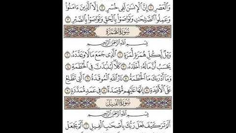 صفحة 601 سورة العصر ــ وسورة الهمزة ــ وسورة الفيل ج30
