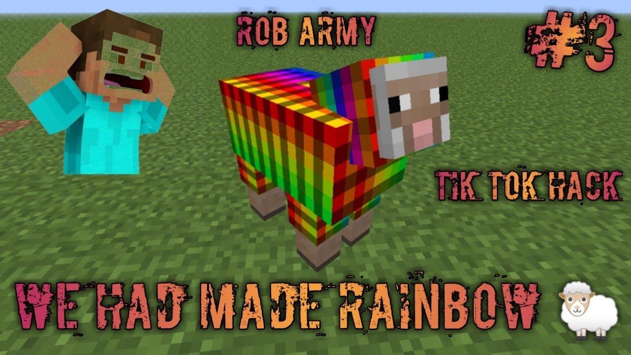 minecraft rainbow sheep 🐑|ROBArmy #shorts - YouTube