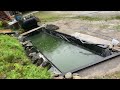 改築中だった池完成❗️プールライナー池になりました❗️水深1.2m総水量10トン❗️湧水が出ています❗️#nishikigoi #錦鯉 #庭池 #プールライナー