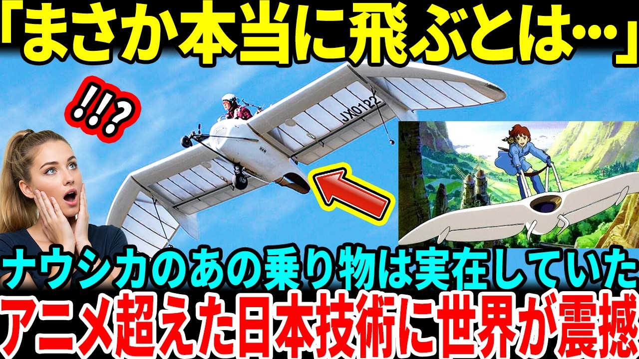 【海外の反応】ナウシカの飛行機『メーヴェ』を本当に作った日本人とは！？海外の反応は大賞賛の嵐「感動で泣きそう…」【日本賞賛】