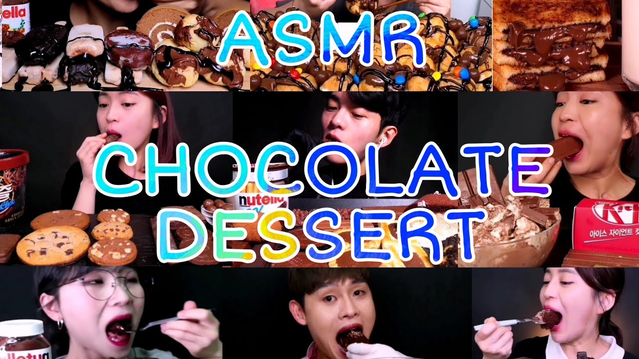 ASMR CHOCOLATE OREO ICE CREAM CHOCOLATE DESSERT CAKE CHOCOLATE KITKAT ...