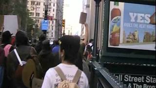 My march with Occupy Wall Street Protesters (9-19-2011)