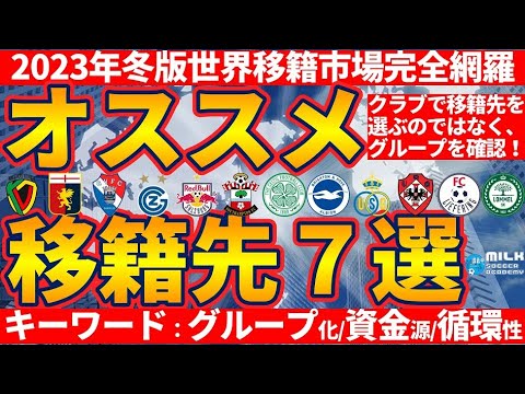 【日本人オススメ移籍先│最新世界のサッカークラブ相関図】ブライトン/グラスホッパー/セルティック/CFG/レッドブルなど！