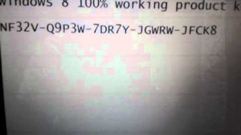 windows 8 product key 100•/• working