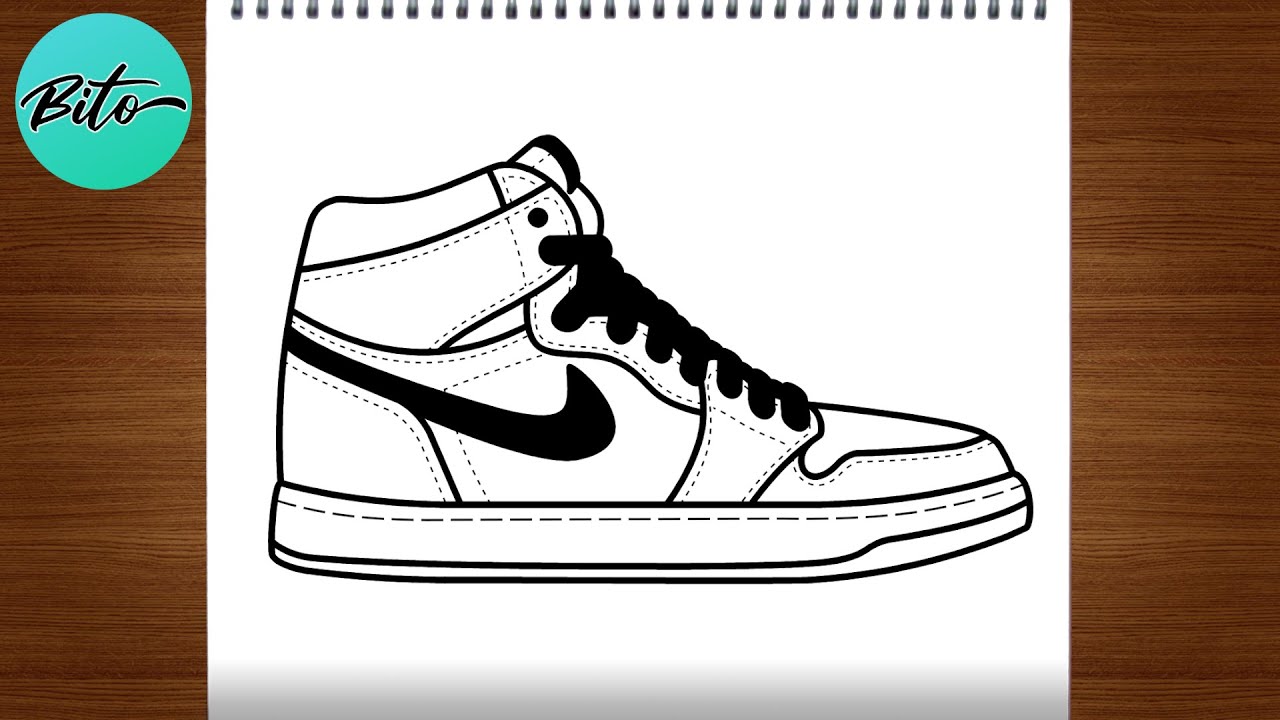 Como desenhar um tênis NIKE AIR JORDAN - YouTube
