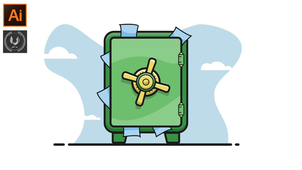 Adobe Illustrator CC Tutorial Flat Design | Safe illustration - YouTube