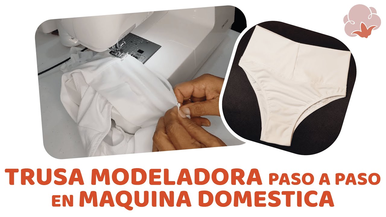 Como hacer TRUZA MODELADORA / calzón faja en maquina domestica recta y zig zag
