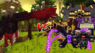 Luxtructosaurus(Alex's Caves) Vs L_Ender's Cataclysm Bosses - Minecraft Mob Battle