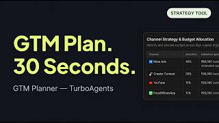 TurboAgents GTM Planner: Positioning, Channels & Budget Roadmap in One Click | Tutorial