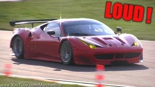 I have filmed a very loud ferrari 458 gt2 racecar (possibly the
loudest ever seen) doing series of accelerations and downshifts at
fiorano racetrack...