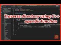 Listing or traversing a directory using C++ opendir function