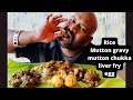 ASMR mutton gravy,mutton chukka,chicken liver fry ,boiled egg eating