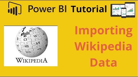 How to connect power bi with Wikipedia website and import data