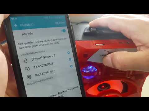 Configurando Caixa de Som Bluetooth