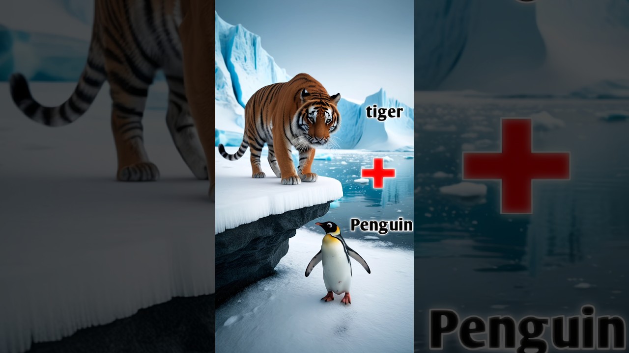 Amazing Animal Fusion Hybrid: tiger plus penguin hybrid with Other Animal Species!