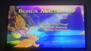 The Land Before Time Double Feature: 2 Dino-Mite Movies (2005) DVD Menu Walkthrough