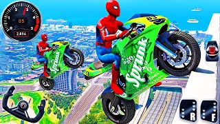 Super Hero Bike Mega Ramp - Extreme Motocross Dirt Bike Stunt Racing - Android GamePlay screenshot 2