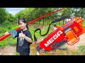 Pretty Girl Nerf: SWAT Girl Go Fishing Nerf Guns Fight Criminal Food Thief