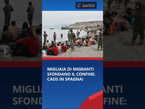 Video MIGLIAIA DI MIGRANTI SFONDANO IL CONFINE CAOS IN SPAGNA!