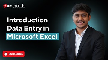 Introduction Data Entry in Microsoft Excel | ZaranTech