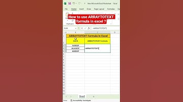 ARRAYTOTEXT formula in excel. #ytshorts #shorts #exceltricks #excelformula #exceltips #education .