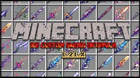 Minecraft 100 Custom Sword Datapack!⚔️ Part 1(1.21.5+)