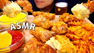 【咀嚼音】フライドチキン！ポテト！ビール！Fried chicken Fried potato Beer/ASMR/EatingSounds/Mukbang/먹방