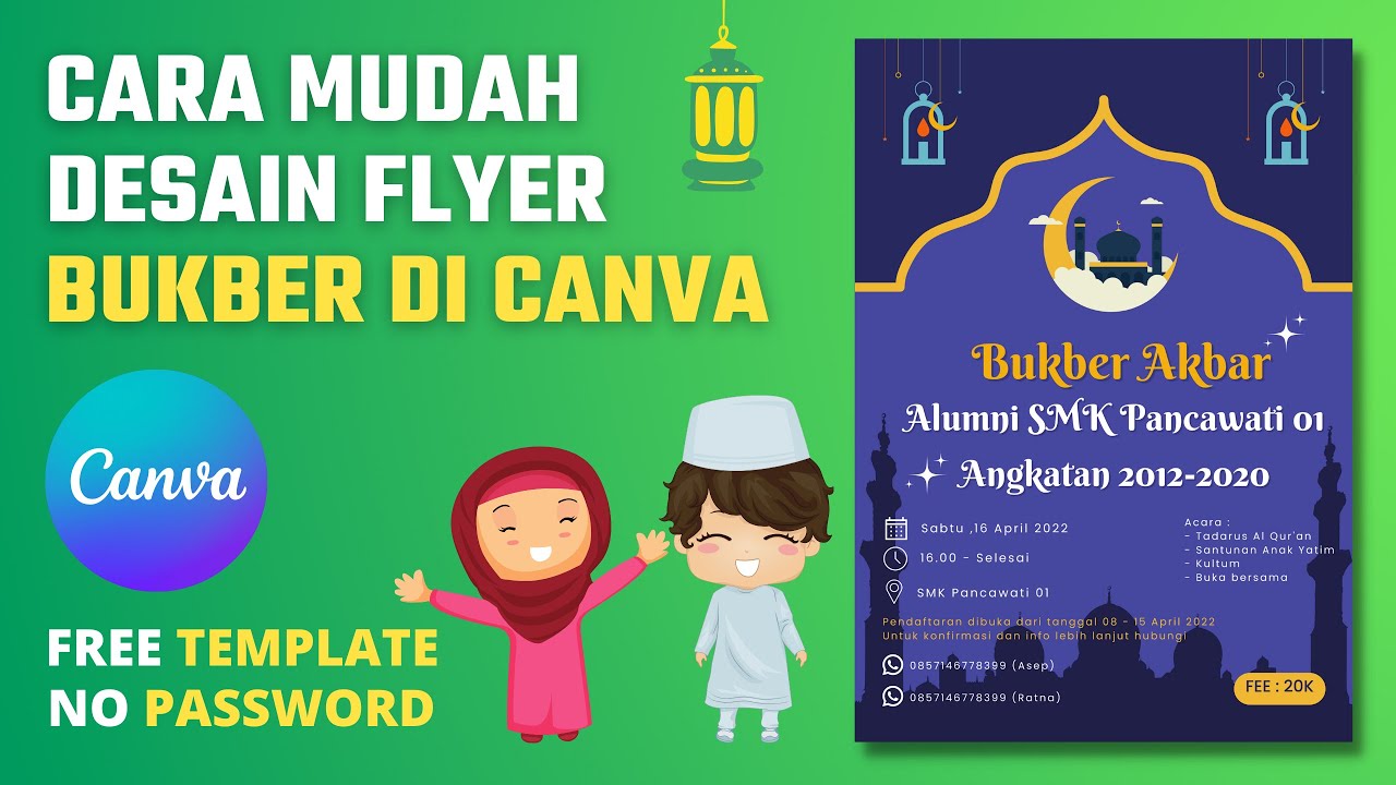 Cara Membuat Pamflet Flyer Undangan Bukber Di Canva Tutorial Canva Untuk Pemula Youtube