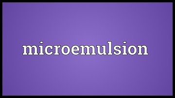 Microemulsion Meaning