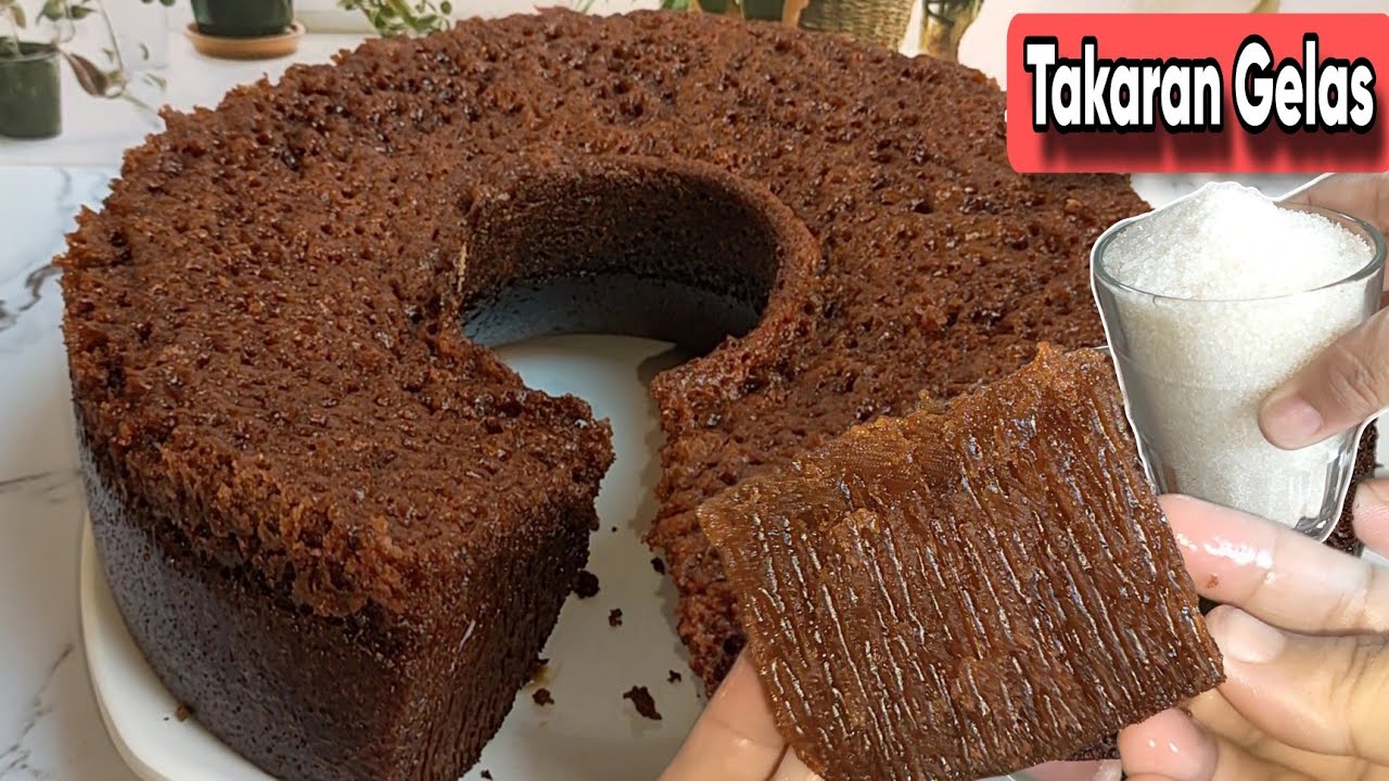 ANTI GAGAL !! TAKARAN GELAS ! LOYANG 24 RESEP BOLU SARANG SEMUT KENYAL DAN BERSARANG | BOLU KARAMEL