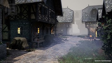 Modular Village Streets 3 (Horror Version) | Scenery Demo | Beneos Animated Table Top RPG Videos