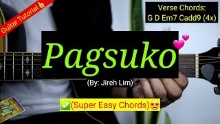 Pagsuko - Jireh Lim (Super Easy Chords) | (No Capo)😍