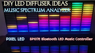DIY LED Diffuser Ideas Bluetooth Audio Spectrum Analyzer with SP107E LED Controller