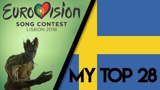 Melodifestivalen 2018 | My Top 28 (with comments)
