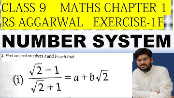 | Find rational numbers a and b such that (sqrt(2) - 1)/(sqrt(2) + 1) = a + b * sqrt(2) |